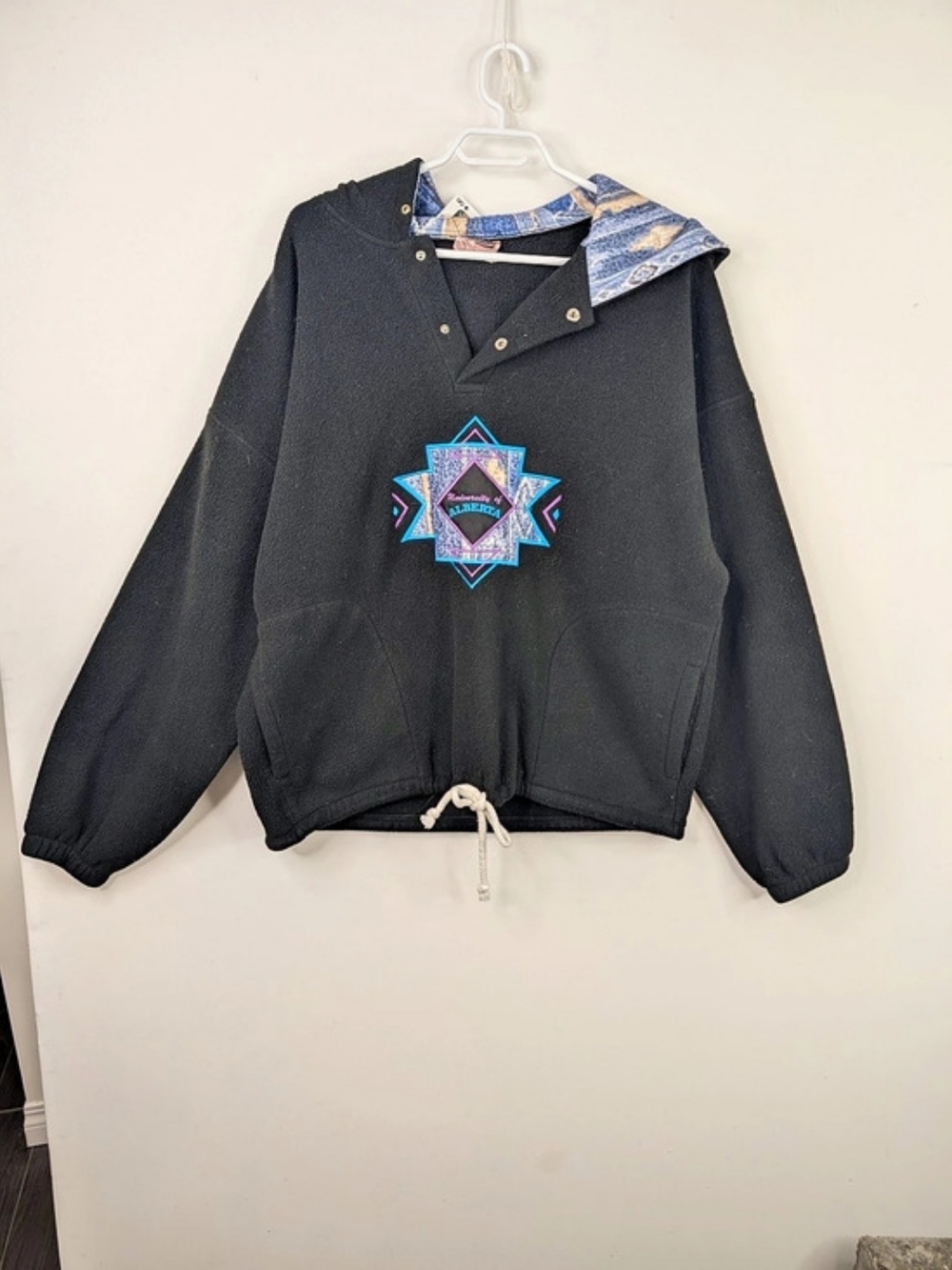 Vintage Universitu If Alberta Embroidered Hoodie